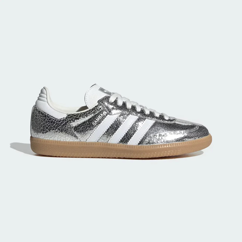 Sneakers "Chrome" — Cuir Métallisé & Effet Craquelé
