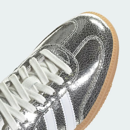 Sneakers "Chrome" — Cuir Métallisé & Effet Craquelé