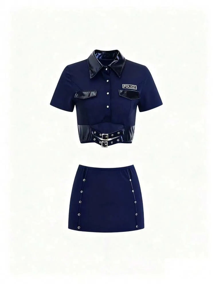 1 set Costume de jeu de rôle pour femme, uniforme de cosplay, tenue de la Saint-Valentin, cadeau de la Saint-Valentin Noir printemps