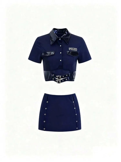 1 set Costume de jeu de rôle pour femme, uniforme de cosplay, tenue de la Saint-Valentin, cadeau de la Saint-Valentin Noir printemps